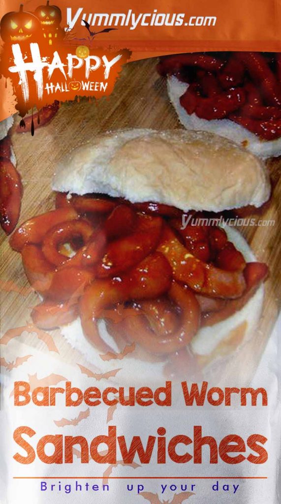 Barbecued Worm Sandwiches